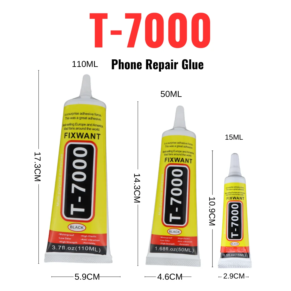 FIXWANT 15/50/110ML T7000 czarny telefon komórkowy naprawa tabletu pokrywa baterii rama LCD klej T-7000 komponenty elektroniczne klej