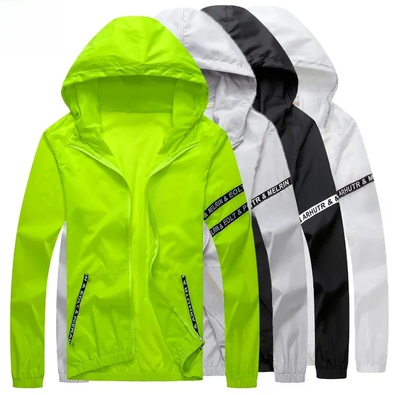 AliExpress Men`s Windbreaker Summer Sun Protection Jacket Outwear Sports Cycling Thin Hooded Coats Men Jaqueta Masculina Brand Clothing