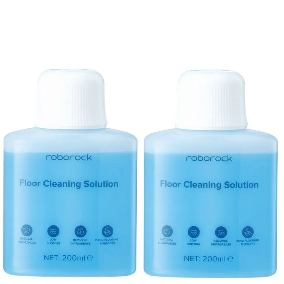 roborock 200 ml/1 l Original-Reinigungsflüssigkeit, Hartbodenreiniger für Roboter-Staubsauger und Nass- und Trockensauger, kein Schäumen und Streifen, 100 % natürlich, gründliche Reinigung