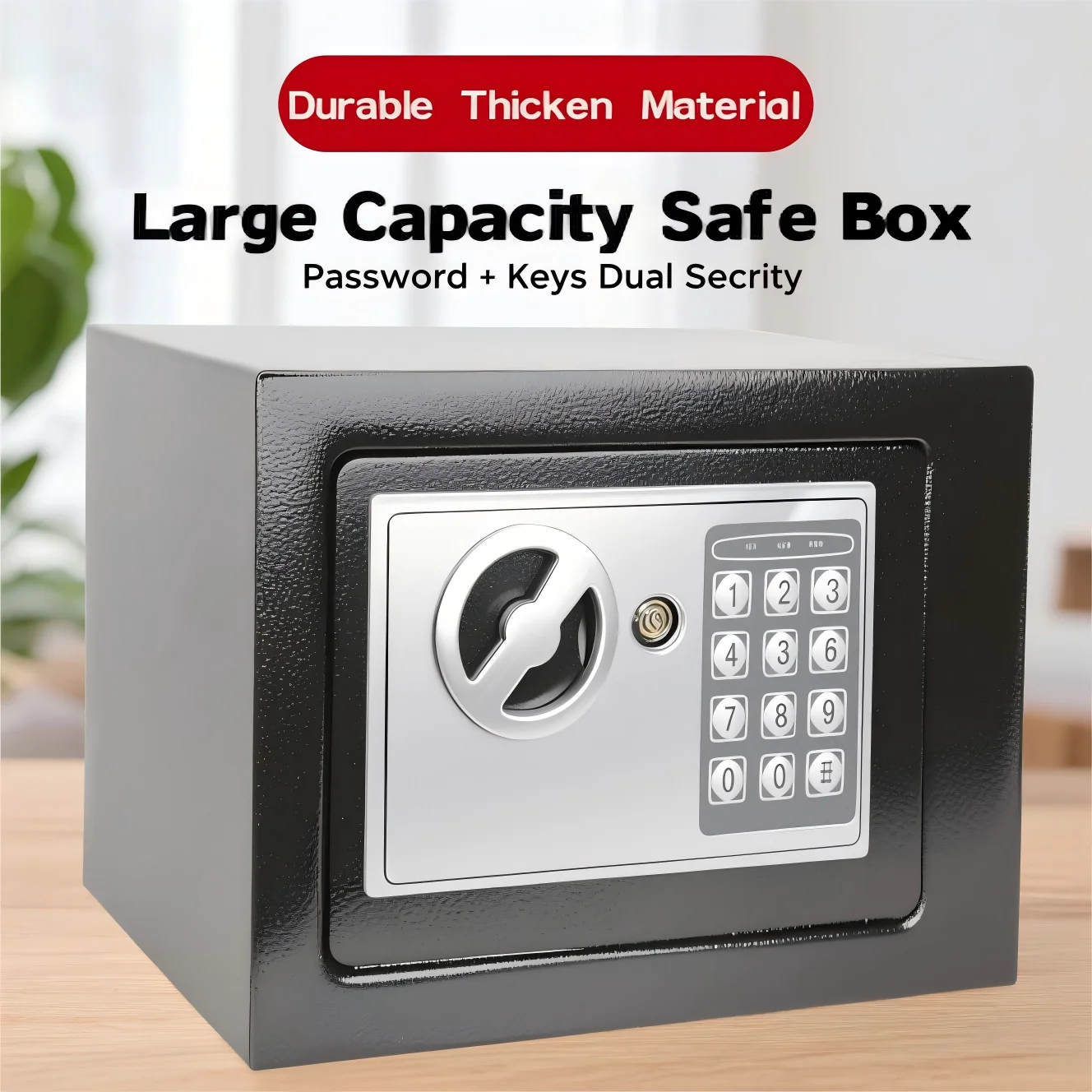 Caja de seguridad electrónica para cerradura de dinero, caja de seguridad, caja fuerte Digital para el hogar