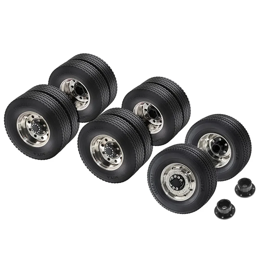 TAMIYA – jeu universel de jante et de pneus en métal pour camion RC, pièces de mise à niveau pour modèles de voitures, 1/14