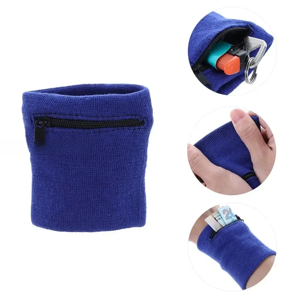 AliExpress MOONBIFFY 1PC Sports Wristband Purse Bag with Zipper Wrist Protection Absorbent Sleeve Towel Band Outdoor Running Travel Bike Key Pocket