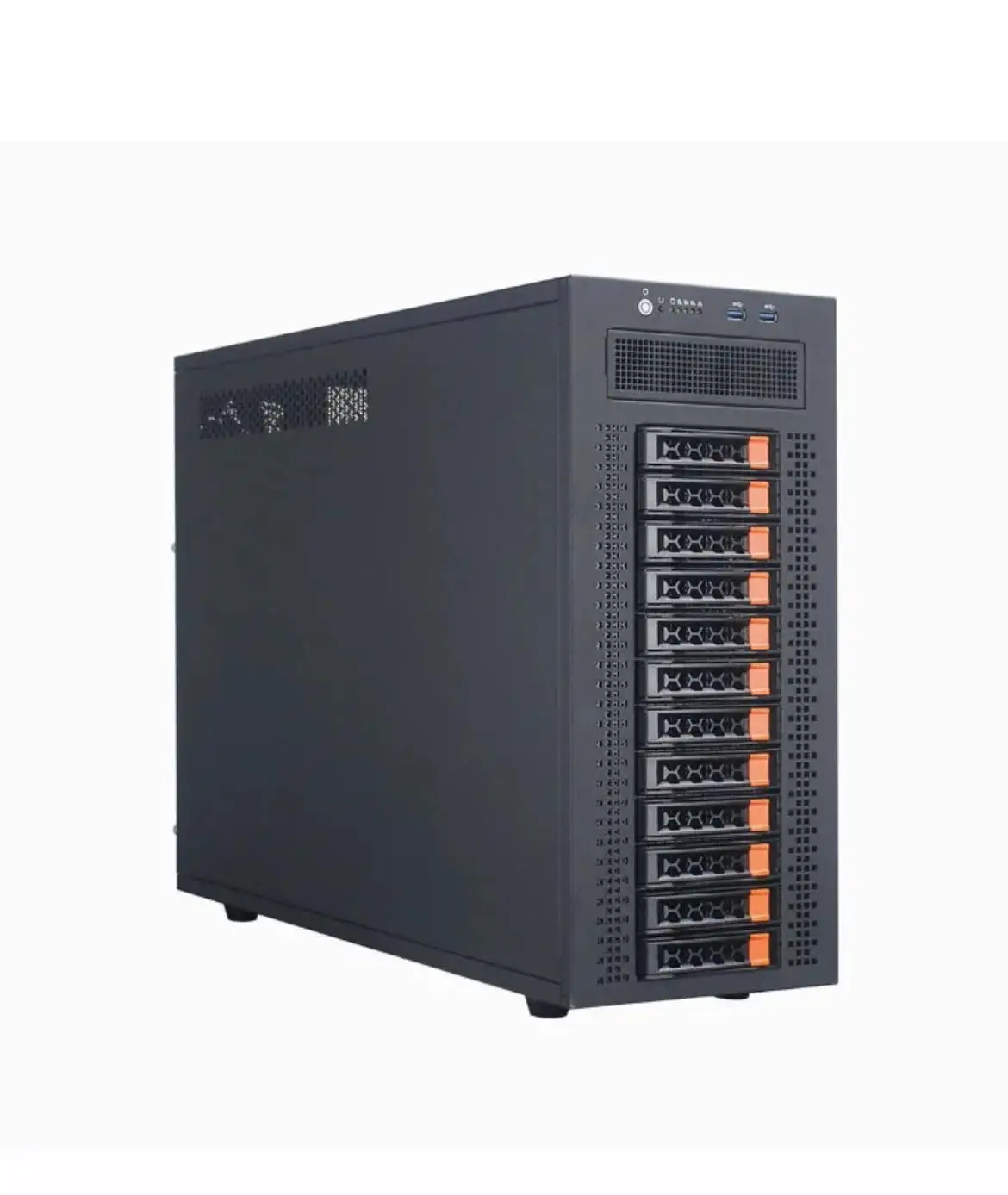 Hot Deal 12-drive tower storage server with multiple expansion support for EATX motherboard hot-swappable chassis