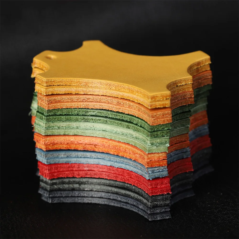 WUTA 10x20cm Full Grain Cowhide Waxed Bull Vegetable Tanned Leather Piece DIY Genuine Leather Craft Material