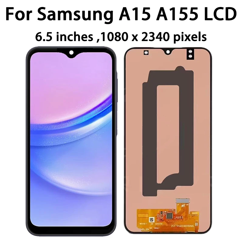 6.5“ Screen For Samsung A15 4G A155F A155M LCD Display Touch Screen Digitizer For Samsung A15 5G A156B A156E LCD With Frame