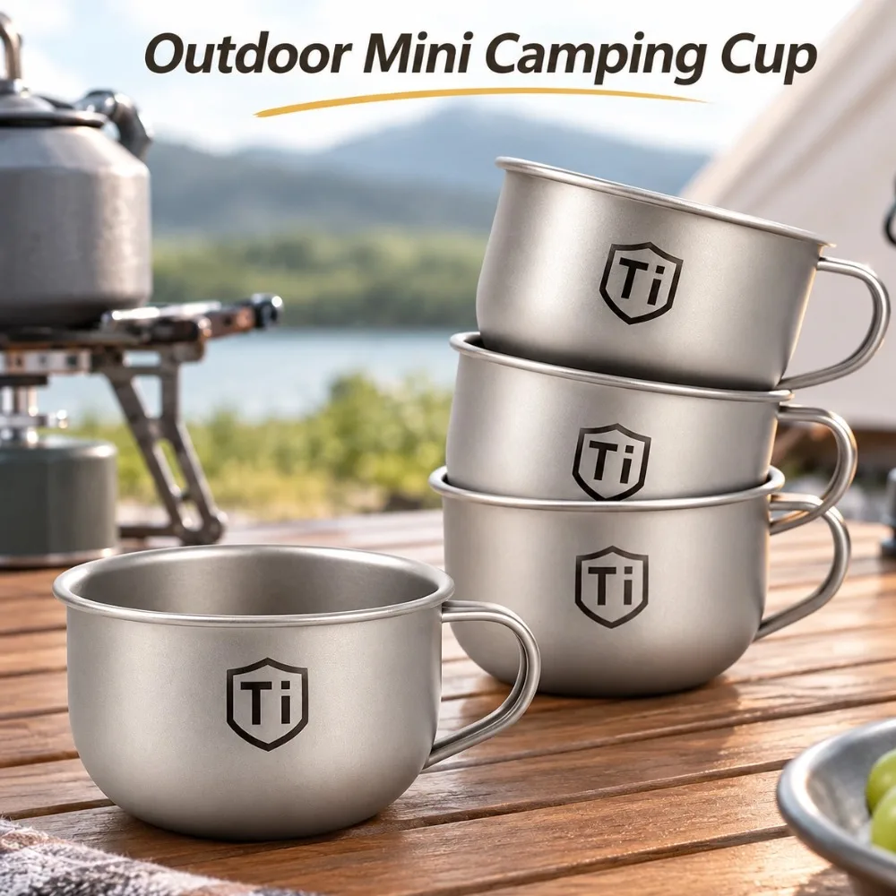 MINI Camping Water Cup Portable Tea Coffee Cup Outdoor Kitchen Equipment Mountaineering Cups 80/220ml