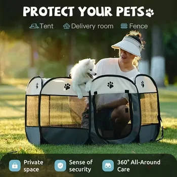 Foldable Oxford Pet Playpen 5