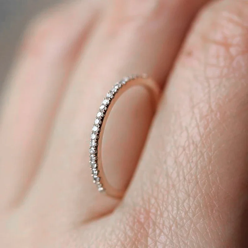 ZHOUYANG Love Cute Wedding Engagement Rings for Women Micro Pave CZ Crystal Sliver Color Dainty Ring Fashion Jewelry All Size — zdjęcie 2