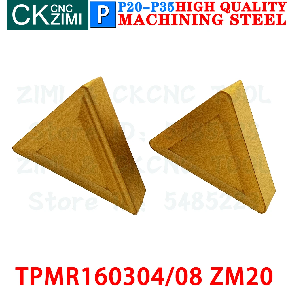 TPMR160304 ZM20 TPMR160308 ZM20 Carbide Inserts Milling Inserts Tools TPMR 1603 CNC Indexable Cutting Turning Cutter Lathe Tools