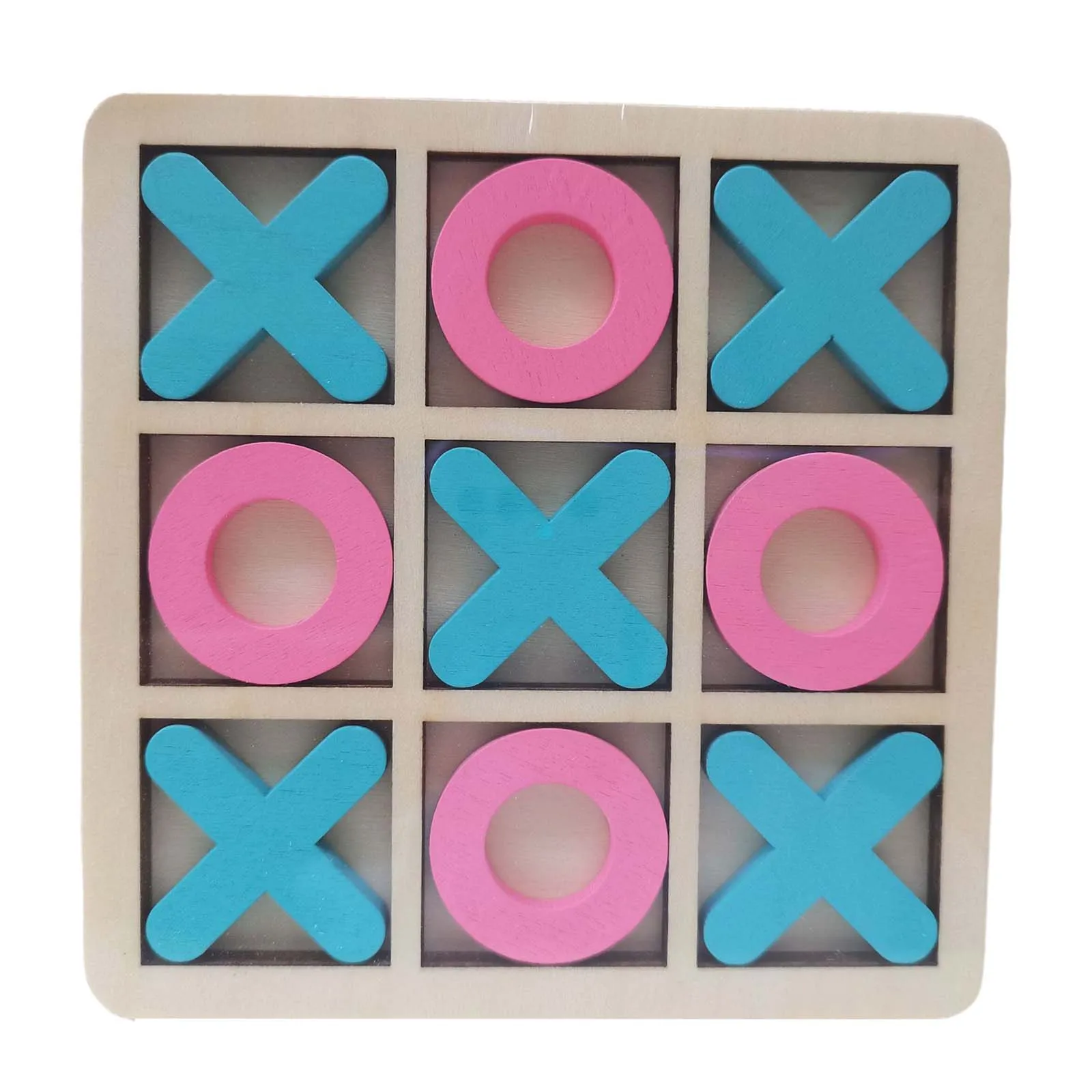 Wooden Board Tic TAC Toe Game Family Games Educational Toys Funny Table Game for