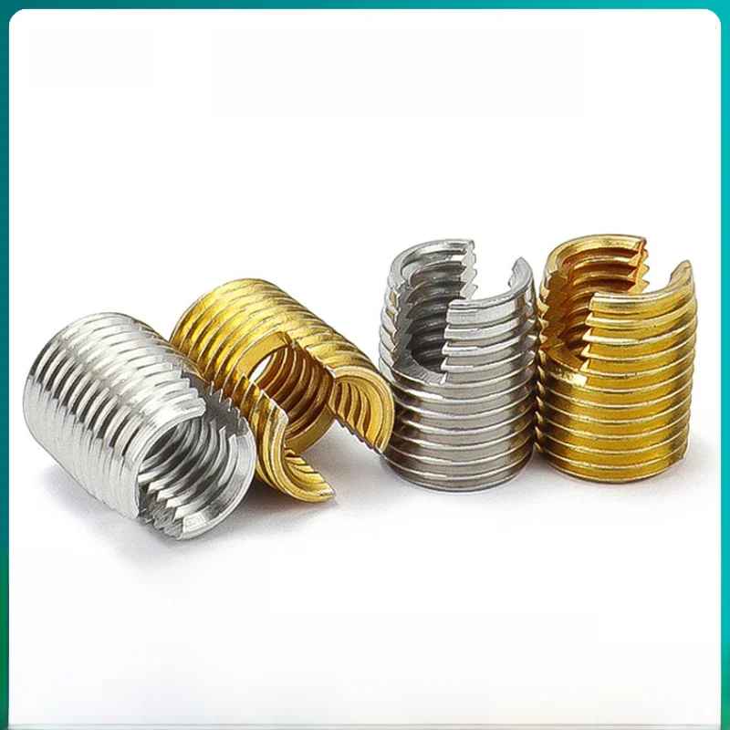 M2 M2.5 M3 M4 M5 M6 M8 M10 M12 M14 M16 acier inoxydable/acier au carbone filetage métallique réparation insérer autotaraudeuse écrou fileté fendu