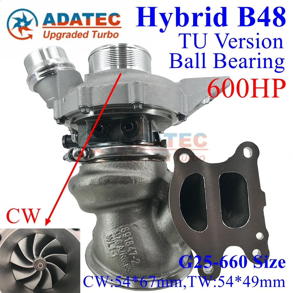 870028-0005 600HP Upgrade Turbo B48 TU Version G25-660 Size 11658683535 8662067 7953252 Ball Bearing Turbine for B48A20C 141KW