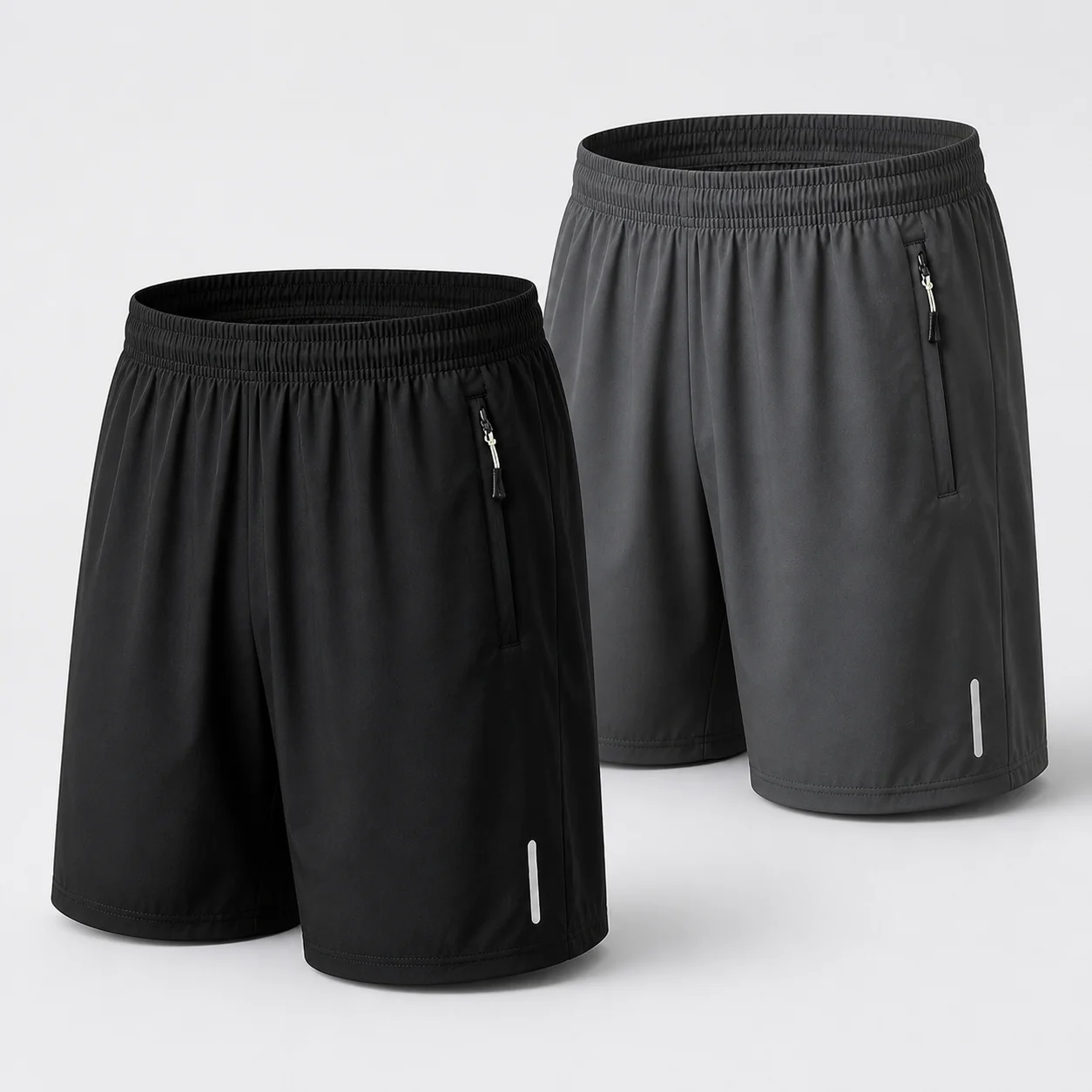 Quick-Dry Sports Shorts Men 2-Pack Elastic Waistband Loose Fit Athletic Shorts for Daily Running Best Choice 2026