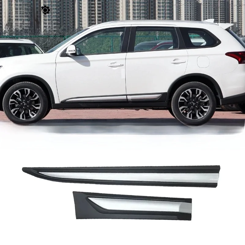 Voor Mitsubishi Outlander 2016 17 18 19 20 Side Modding Chromen Voor Achterdeur Garnituur Anti-Kras Strip Trim Beschermplaat - afbeelding 2
