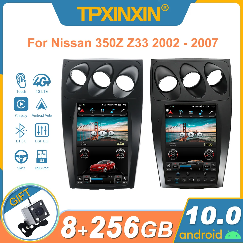 

Автомагнитола для Nissan 350Z Z33 2002-2007, Android, 2Din, стереоприемник, Авторадио, мультимедийный плеер, GPS-навигация, экран головного устройства