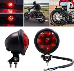 12V Taillights Motorcycle Brake Light LED Motorbike Stop Rear Tail Lamp Red Compatible With Chopper Bobber Cafe Racer StreetBike