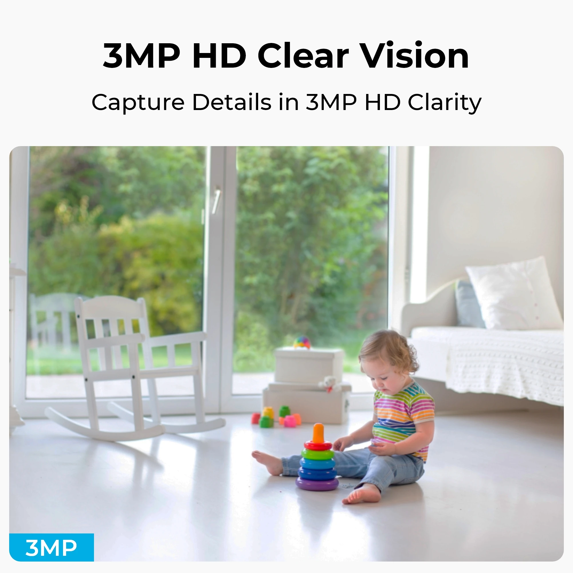 Reolink Indoor IP camera WiFi 3MP Super HD Pan&Tilt 2-Way Audio Motion Detection Smart Home Cam for Baby Nanny E1 Series image 3