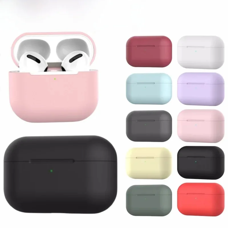 Housse en silicone pour Apple AirPods Pro1/2 pour air pods1/2/3 étui Bluetooth accessoires écouteurs de protection (pas de casque)