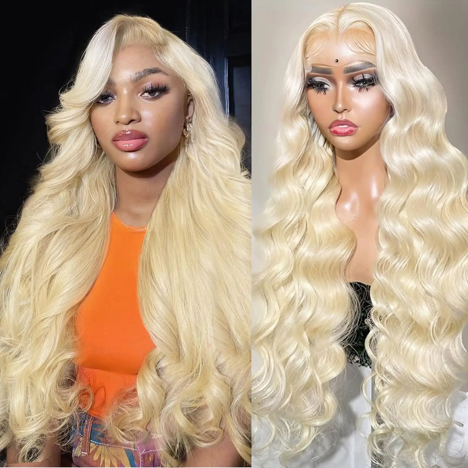 613 Lace Front Wig Human Hair 13x6 Transparent Lace Body Wave Blonde Lace Front Wig Human Hair 613 HD Lace Frontal Wig for Women