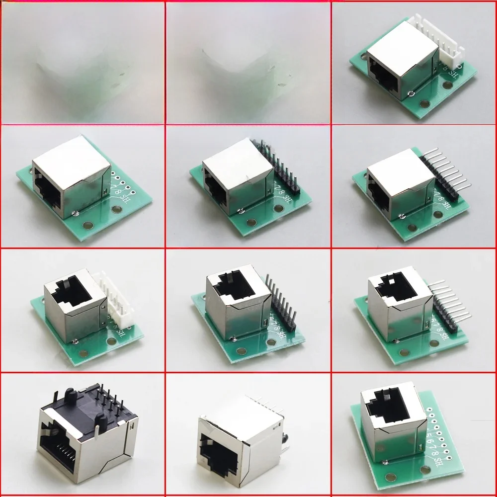 Carte adaptateur RJ45 vers connecteur Ethernet modulaire XH2.54, interface réseau, carte d'installation, en-tête de broche, 1 pièce