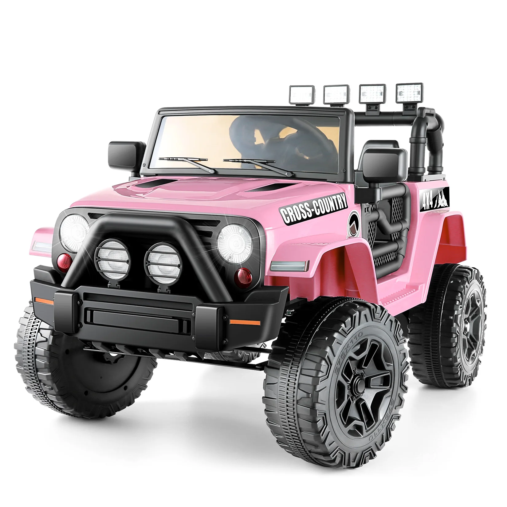 Ride on Truck Car, Kids 12V Electric Ride on Toys, Spring Suspension, Music, LED Lights