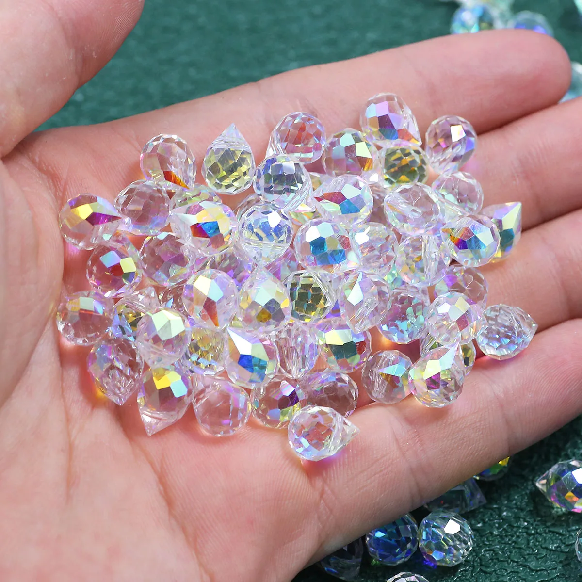 Water Drops Super Bright Crystal Side Hole Bead 8×10mm Glass  Loose Beads For Jewelry Making Bracelet DIY Earrings Accessories
