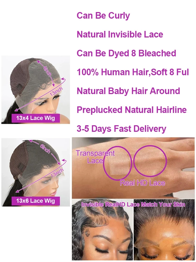 MossilyDeep Wave Фронтальный парик 13x6 Hd Кружева 30 дюймов Шоколадно-коричневый 13x4 Вьющиеся кружевные передние человеческие волосы Волнистые бразильские парики