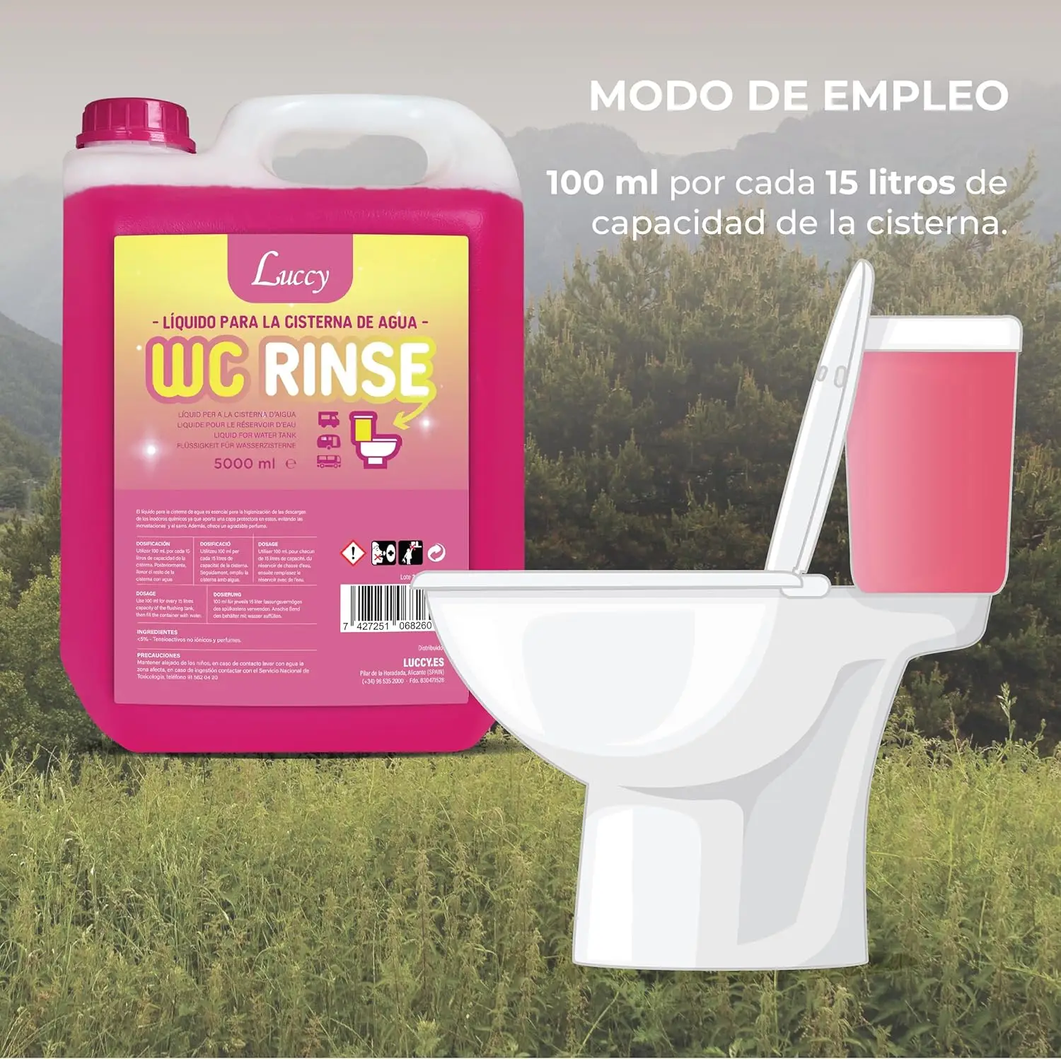 Packs Aditivos Químicos para WC y Tratamiento de Aguas | Químico WC Portátil