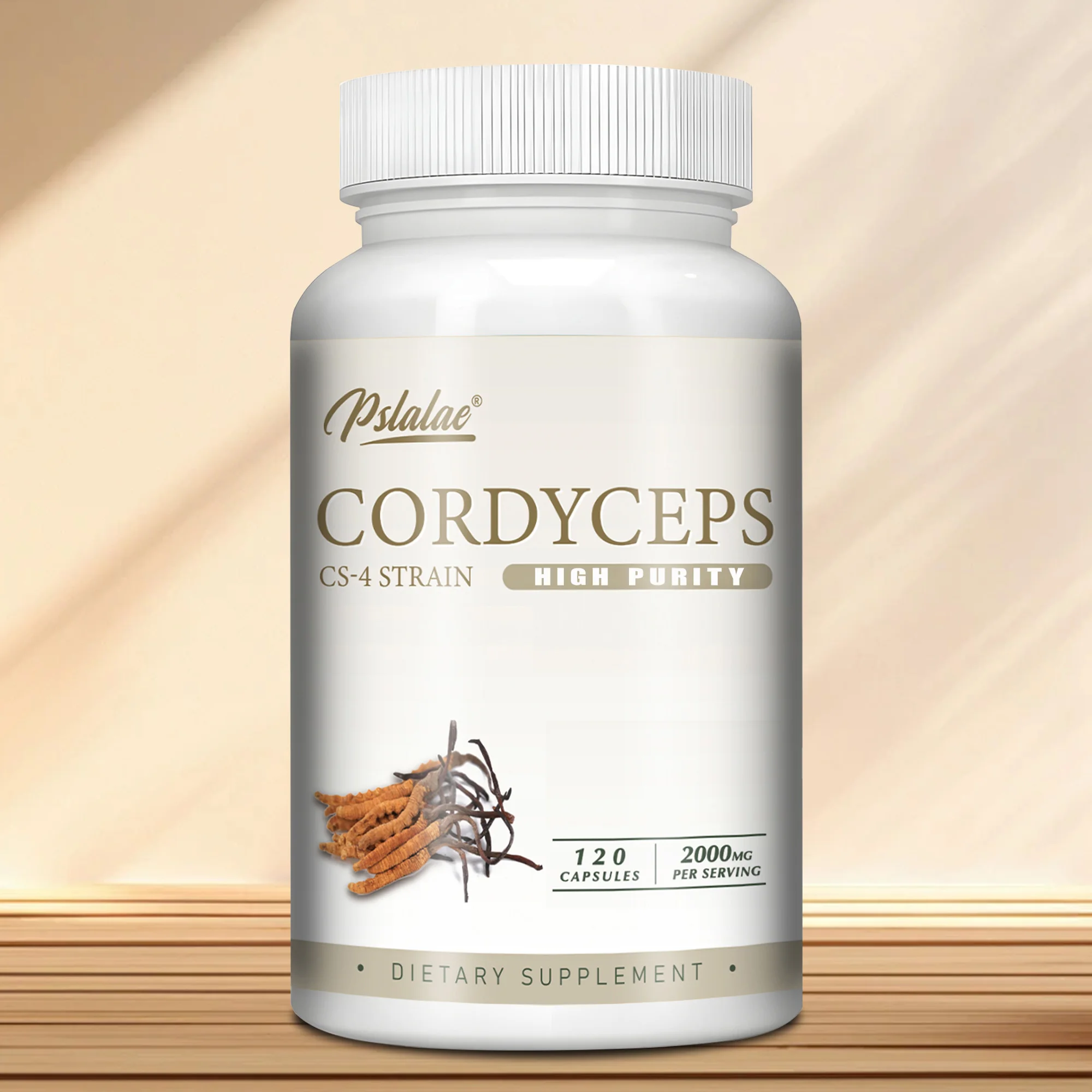 Cordyceps 2000mg - Stamina and Energy Support, Helps Immune & Cardiovascular Health - 120 Capsules