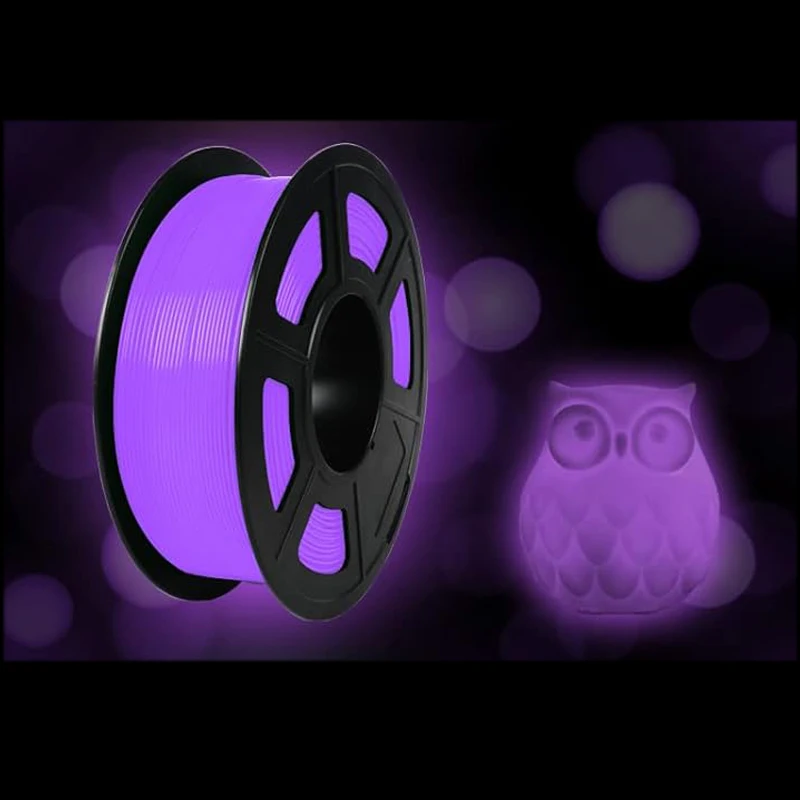 

Glow in The Dark TPU 95A 3D Printer Filament 1.75mm 3D Printing Filament 250g Dimensional Accuracy +/- 0.03, 250g Spool,purple