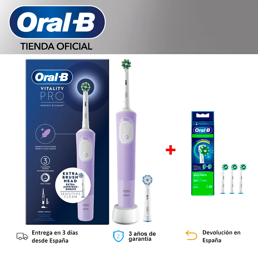 فرشاة أسنان كهربائية أورال بي لايف برو 3 طرق لتنظيف الأسنان بالفرشاة الكهربائية عن طريق الفم B فرشاة 2D رأس تنظيف سوينغ والرؤوس المكسورة