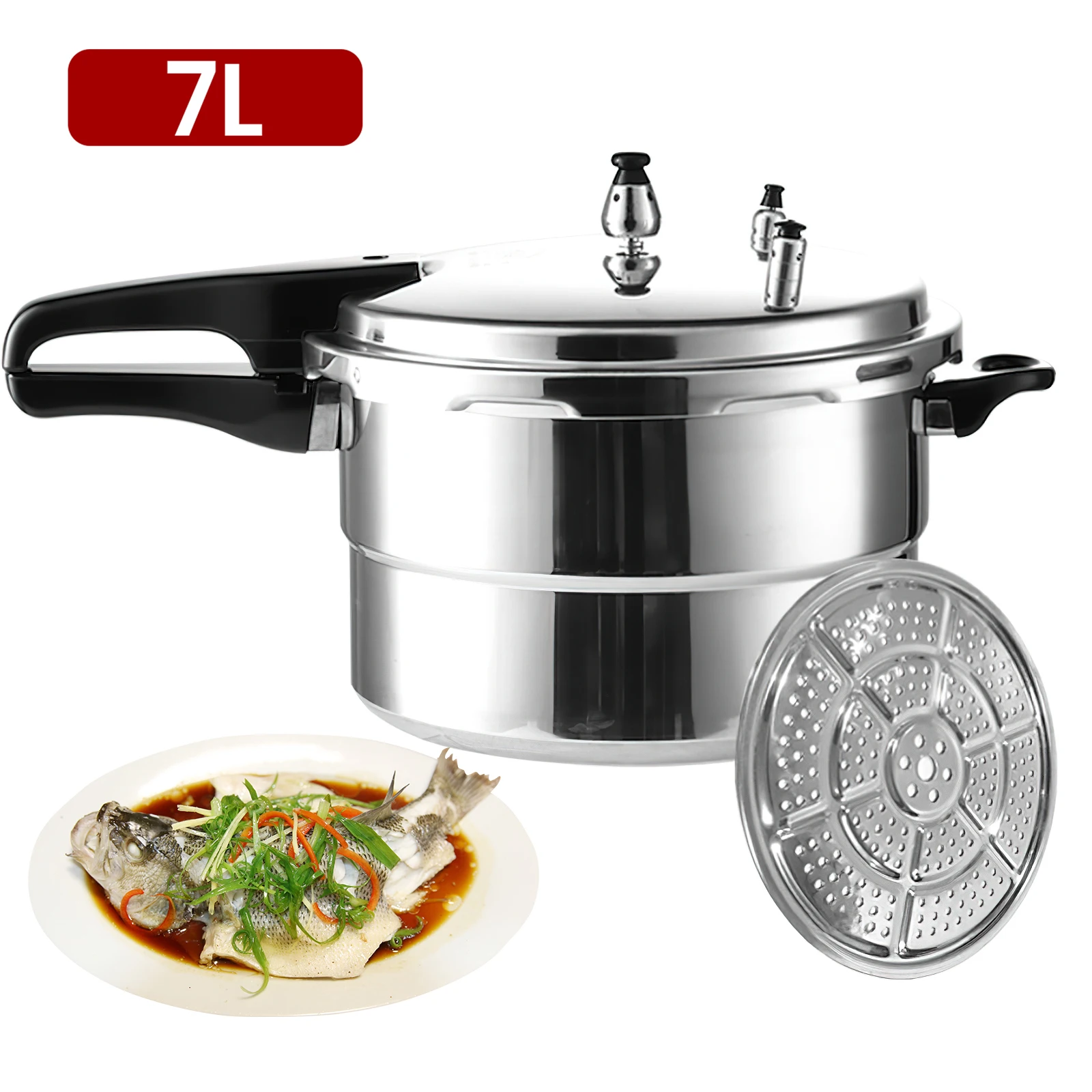 Lagostina 3 L 7L Aluminium Alloy Pressure Cooker 18cm 24cm Bottom 3L