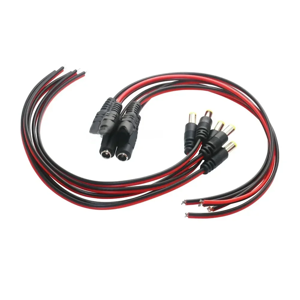 Connecteurs Jack mâle et femelle 12V DC, câble adaptateur, prise d'alimentation, 5.5x2.1mm, longueur 20CM, 10 pièces