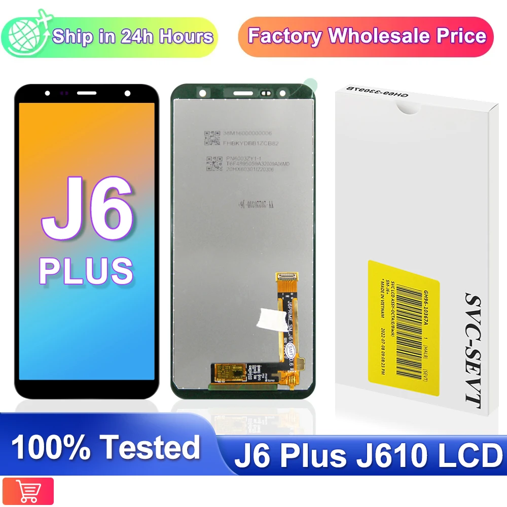 Amoled 6.0\'\' LCD For Samsung Galaxy J6+ J610 SM-J610F J610FN Display LCD Screen eplacement for Samsung J6 Plus display screen