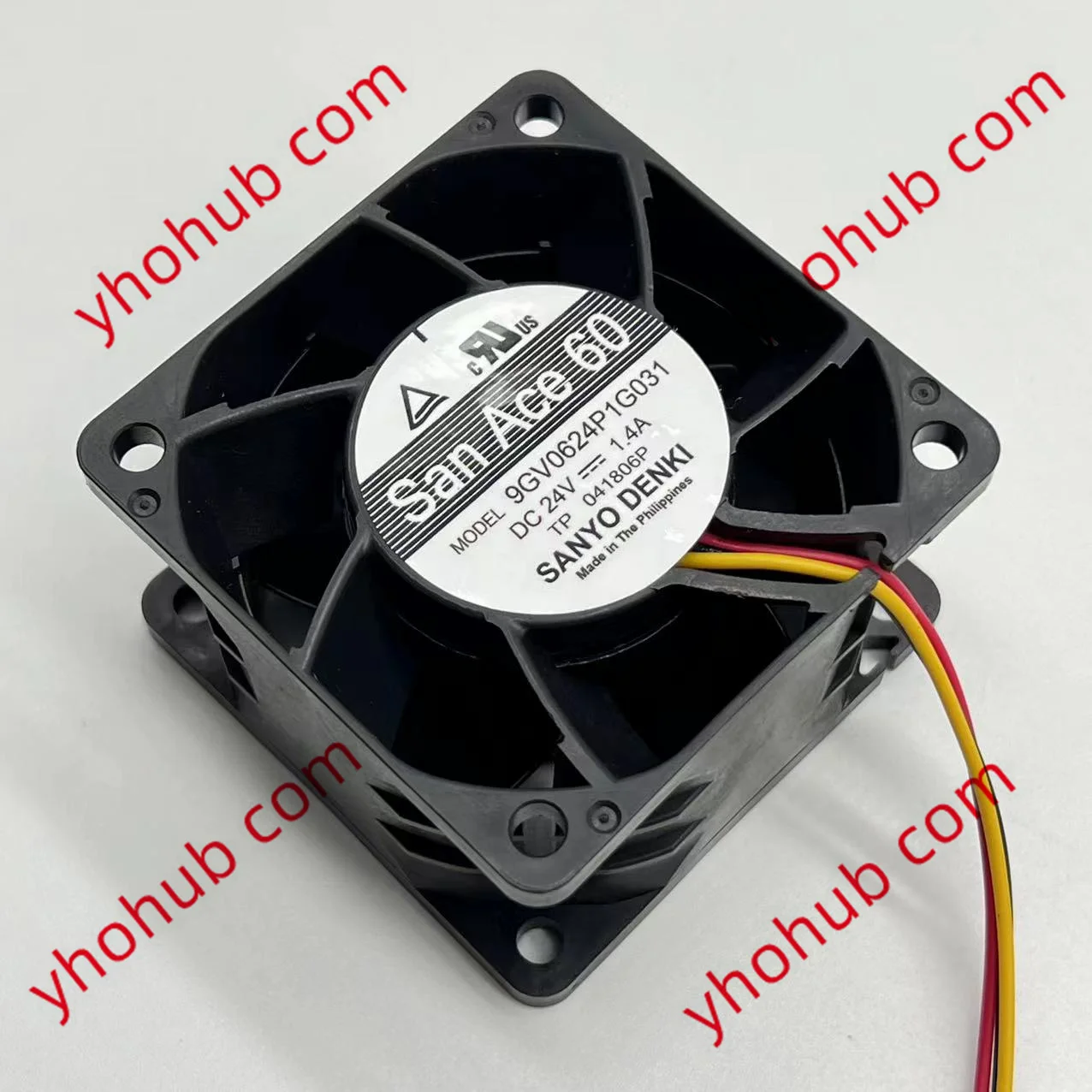 

SANYO DENKI 9GV0624P1G031 DC 24V 1.4A 60x60x38mm 3-Wire Server Cooling Fan