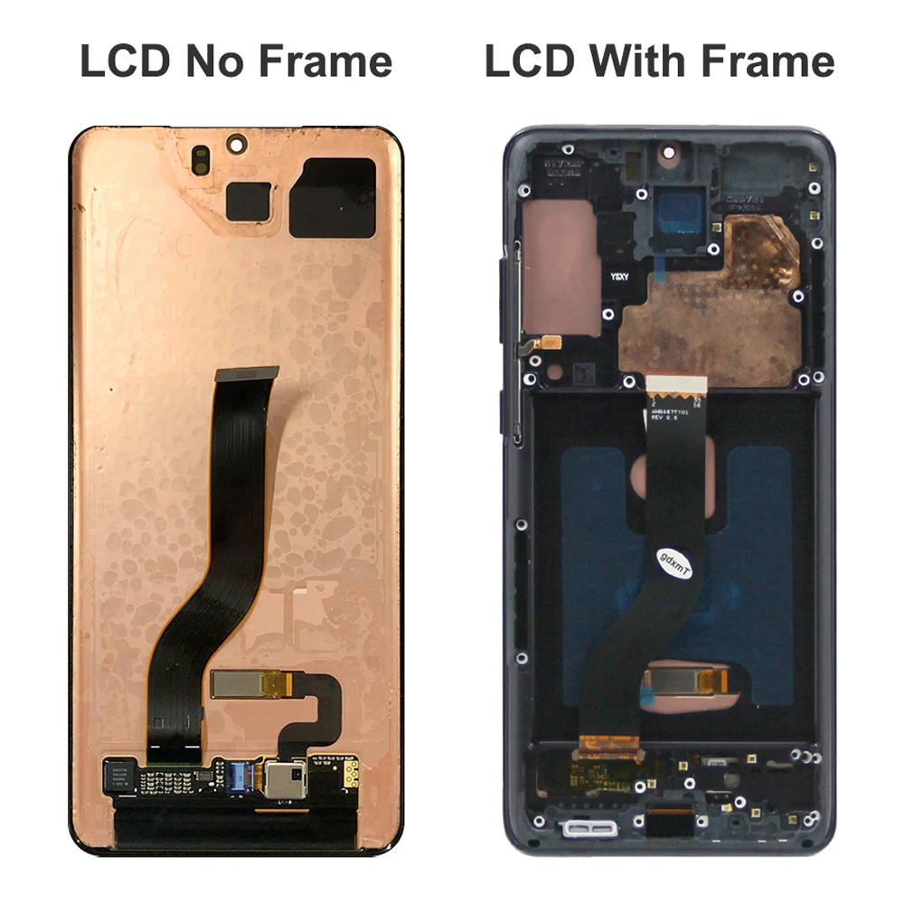 Amoled com moldura para samsung s20 plus display lcd tela de toque digitador assembléia para s20 + g985f/ds g985 lcd