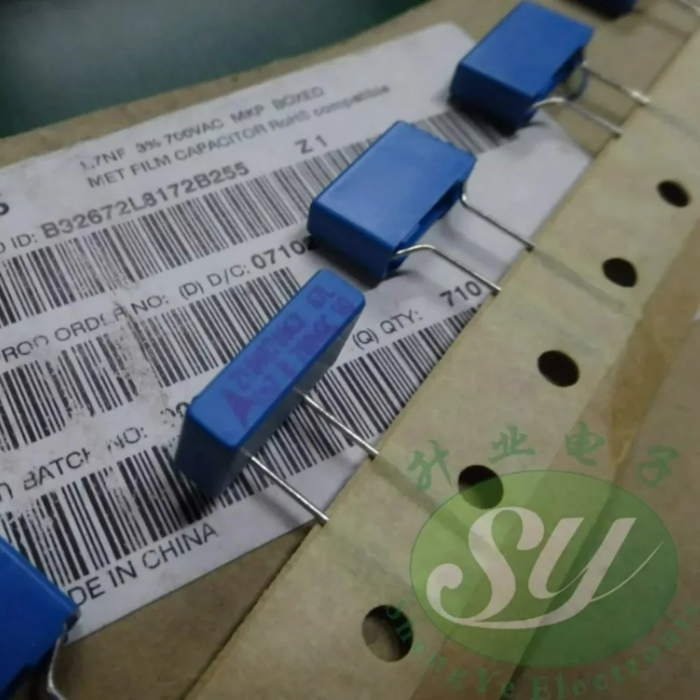 10pcs/lot EPCOS 0.0017uf 700vAC 1.7nF 172 B Replacement for 0.0018uf 1800pf 1.8nf 1n8 Brand New 8mm Film Capacitor B32672L8172B