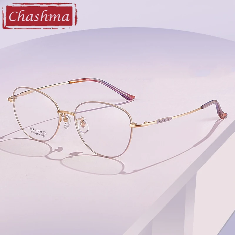 

Chashma Prescription Glasses Women Optical Pure Titanium Round Top Quality Fashion Eyeglasses Frames for Recipe Eyewear Lenses