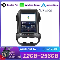 For Ford Ranger F250 2011 - 2015 Android 9.7 Inch Screen Car Radio Multimedia Auto Video Player Navigation GPS Carplay 2din DVD