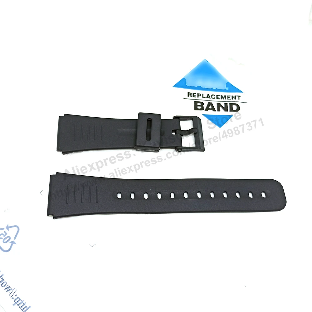 Fits/For Casio DBC-81 , DBC-81B , DBC-81G , DBC-30 , DBC-310 , DBC-310B 22mm Black Rubber Replacement Databank Watch Band Strap