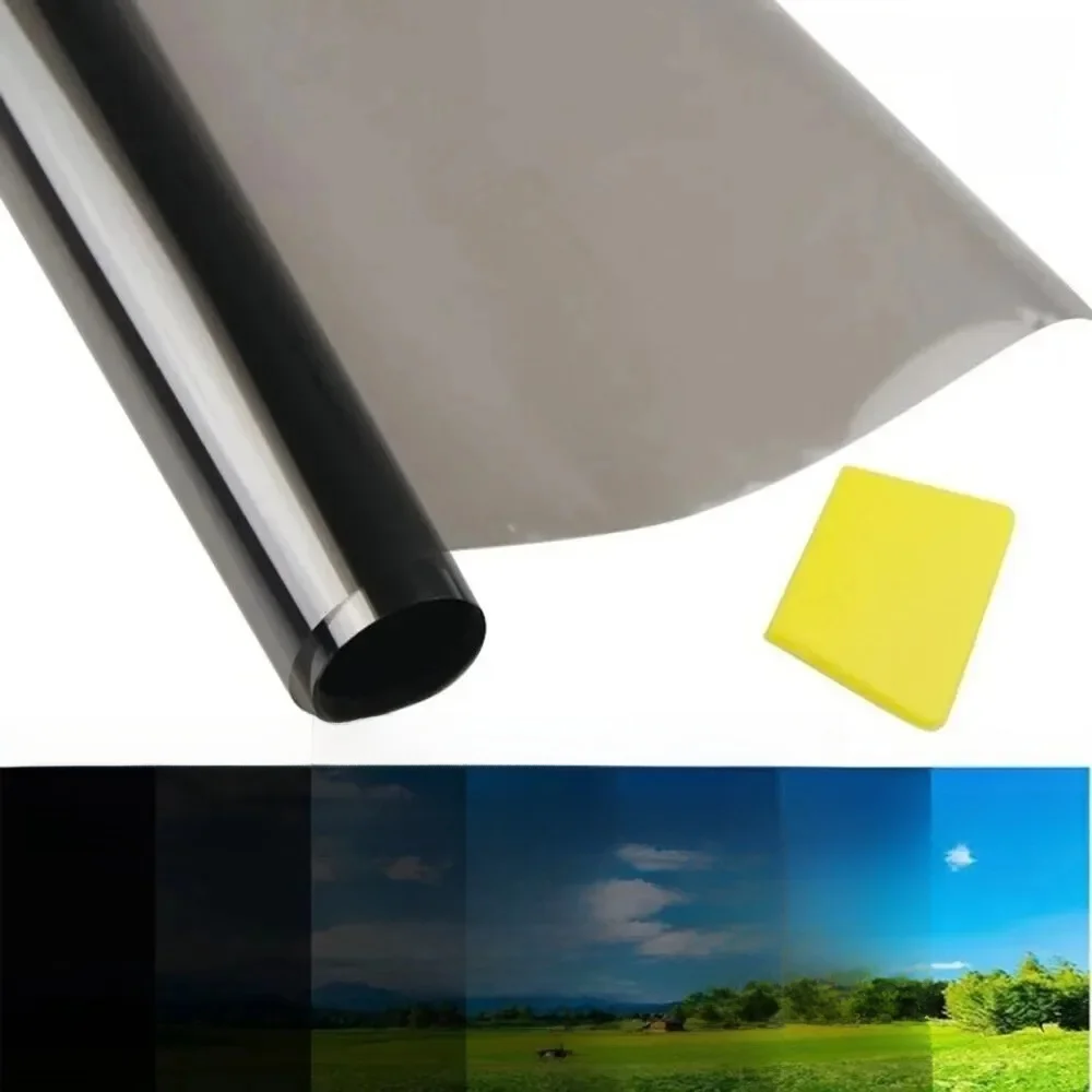 KKJOY 3M x 50cm VLT zwarte auto- en thuistintfolie - UV- en zonnebeschermer, parelkatoenen stok - afbeelding 2