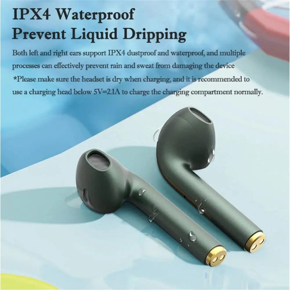 J18 Wireless Bluetooth 5.3 Earphones Noise Canceling Headphone Touch Control 300mAh Battery TWS Earbuds Handsfree In Ear