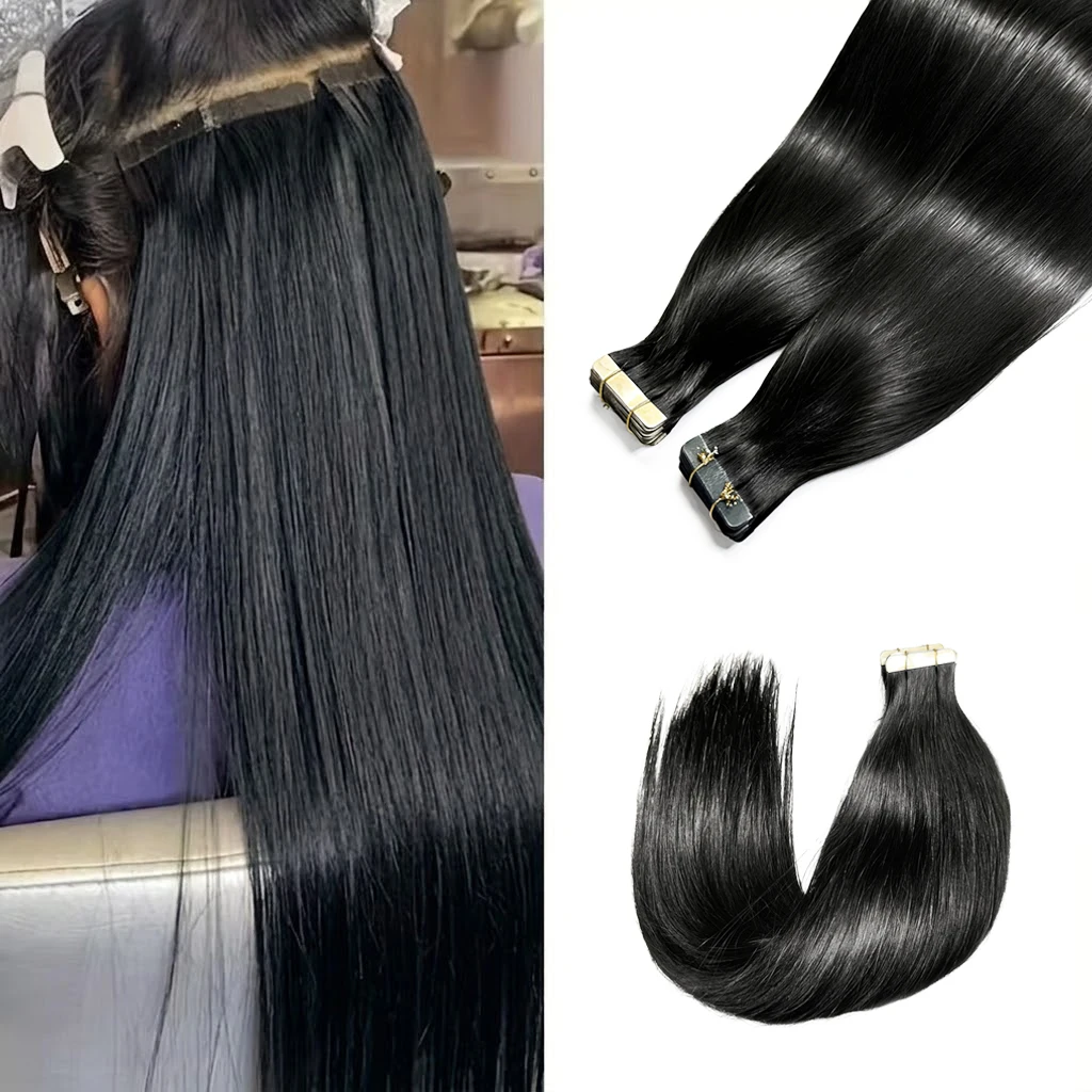 

LUCKOKOSTape in Hair Extensions Human Hair Seamless Invisible Skin Weft 18-30 Inch Machine Remy Double Sided Adhesive Human Hair