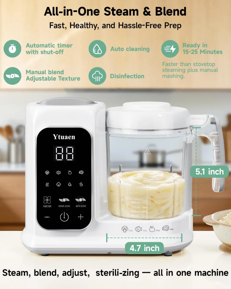 Eco Safe BPA Free Baby Food Pr - Baby Food Blender And Steamer recension och pris