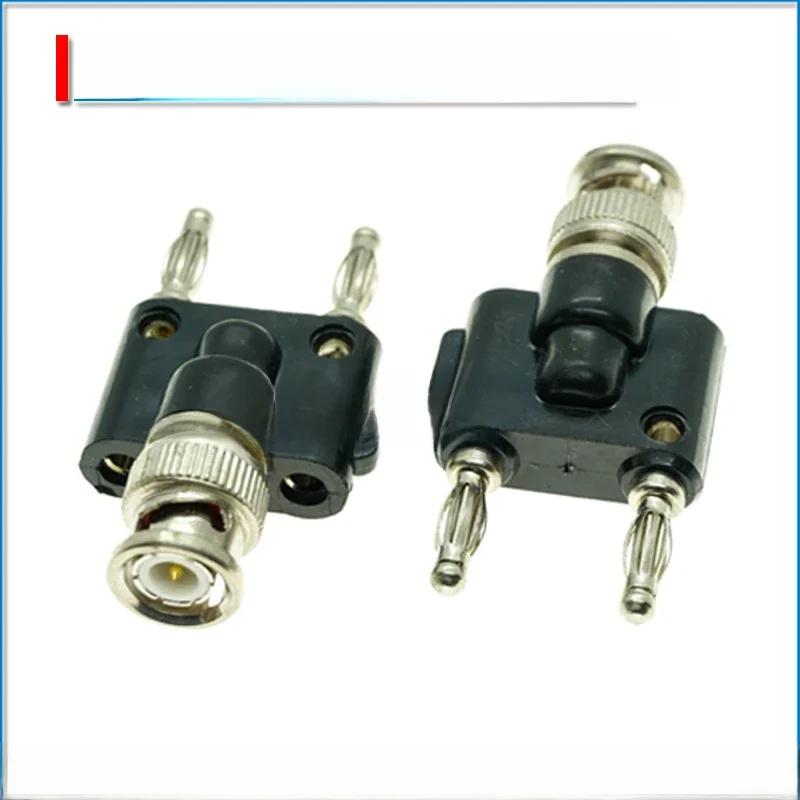 BNC 3-drożny rozdzielacz Adapter Gniazdo Metal+Plastik Typ Y BNC Męski do Podwójnego Banana Męski JacK Kabel głośnikowy 4mm Adapter RF — zdjęcie 2