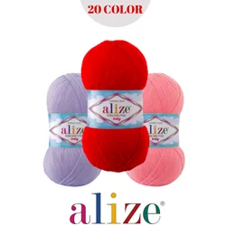 Knitted Yarn - 20 Color Options - 470 Meters (100gr) - Alize Cotton Gold Fine Baby - Acrylic - Cardigan - Sweater - Blouse - Vests - Home Textile - Beret - Booties - Shawl - Amigurumi - Bag - DIY - Thread