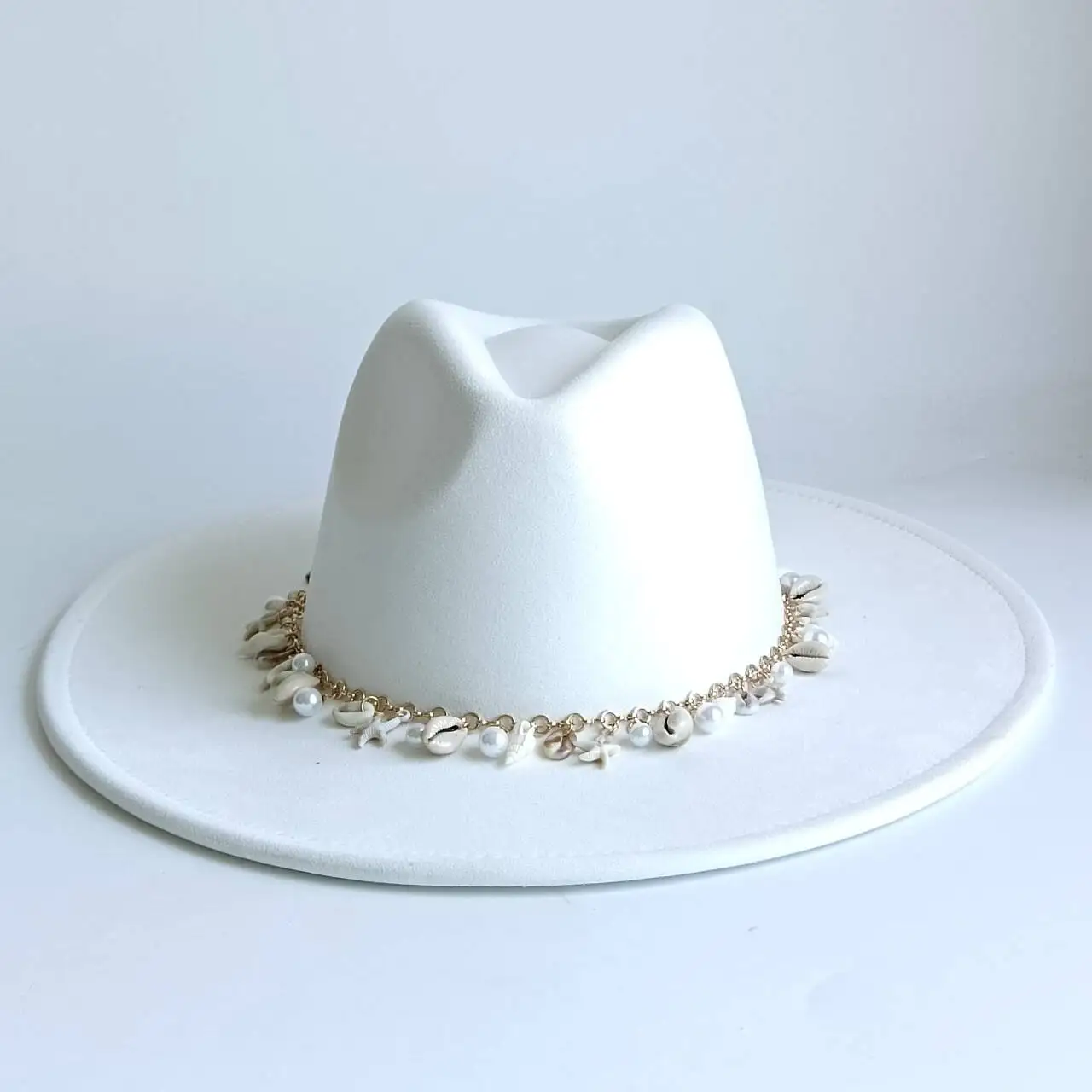 Suede felt hat, 9.5cm classic wide-brimmed hat, men's fedora hat women's fashion hat sun hat outdoor party hat man fedora hats
