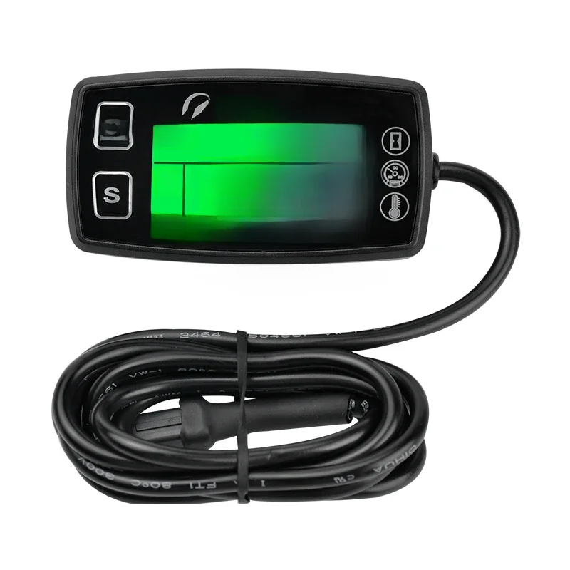 Backlit Digital Tacômetro Motor, Hour Meter, Medidor indutivo, reajustável para motores de 2 a 4