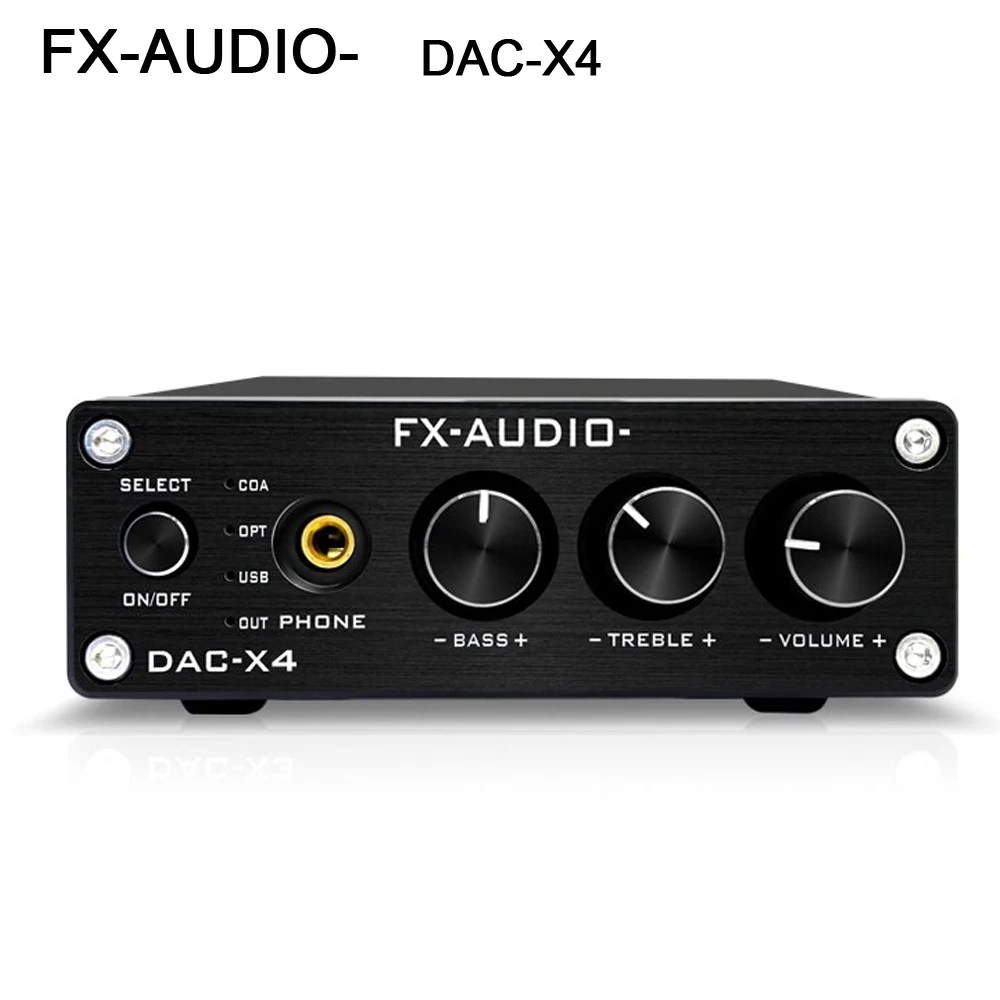 FX-AUDIO- DAC-X4 USB DAC Headphone AMP Desktop Amplifier Decoder MAX97220 5V1A