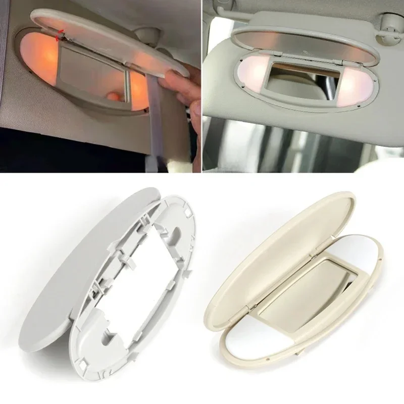 Boîtier de panneau de pare-soleil de voiture, couvercle de miroir de vanité pour MINI Cooper S One D JCW R55 R56 R57 R59 R60 2007 – 2014, accessoires